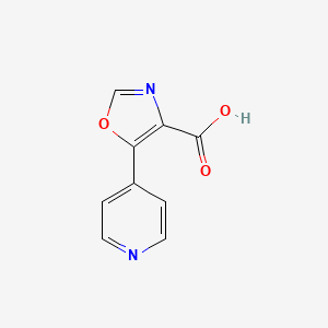 molecular formula C9H6N2O3 B1355493 5-吡啶-4-基-1,3-噁唑-4-羧酸 CAS No. 118040-25-8