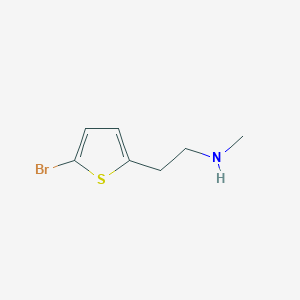 molecular formula C7H10BrNS B13554962 2-(5-Bromothiophen-2-yl)-N-methylethan-1-amine 