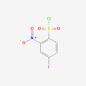 molecular formula C6H3ClINO4S B13554966 4-Iodo-2-nitrobenzene-1-sulfonyl chloride 