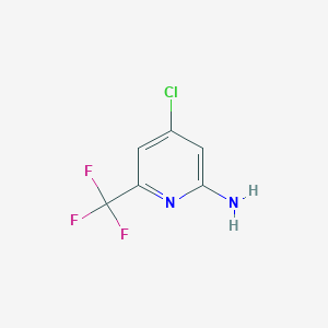 molecular formula C6H4ClF3N2 B1355497 4-Chloro-6-(trifluoromethyl)pyridin-2-amine CAS No. 117519-06-9