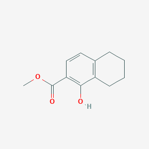 molecular formula C12H14O3 B1355500 Methyl 1-hydroxy-5,6,7,8-tetrahydronaphthalene-2-carboxylate CAS No. 54815-88-2