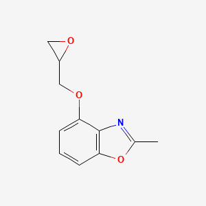molecular formula C11H11NO3 B13555001 2-Methyl-4-[(oxiran-2-yl)methoxy]-1,3-benzoxazole 