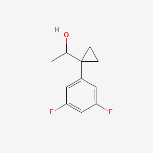molecular formula C11H12F2O B13555003 1-[1-(3,5-Difluorophenyl)cyclopropyl]ethan-1-ol 