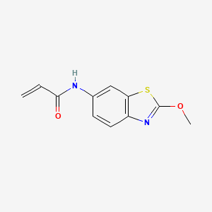 molecular formula C11H10N2O2S B13555015 N-(2-methoxy-1,3-benzothiazol-6-yl)prop-2-enamide 