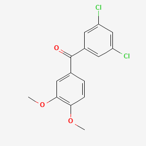 molecular formula C15H12Cl2O3 B1355505 3,5-Dichloro-3',4'-dimethoxybenzophenone CAS No. 116412-97-6