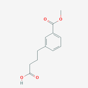 molecular formula C12H14O4 B13555111 4-[3-(Methoxycarbonyl)phenyl]butanoicacid 