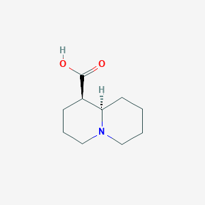 molecular formula C10H17NO2 B1355526 (1R,9aR)-octahydro-2H-quinolizine-1-carboxylic acid CAS No. 574-99-2