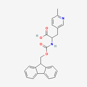 molecular formula C24H22N2O4 B13555346 2-((((9H-Fluoren-9-yl)methoxy)carbonyl)amino)-3-(6-methylpyridin-3-yl)propanoic acid 