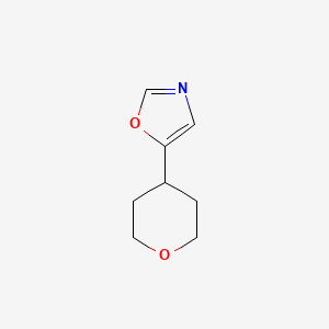 molecular formula C8H11NO2 B13555371 5-(Oxan-4-yl)-1,3-oxazole 