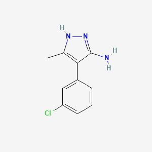 molecular formula C10H10ClN3 B1355541 4-(3-Chlorophenyl)-3-methyl-1H-pyrazol-5-amine CAS No. 62538-18-5