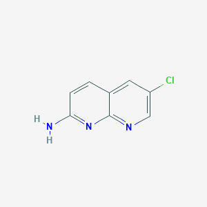 molecular formula C8H6ClN3 B1355558 6-氯-1,8-萘啶-2-胺 CAS No. 64874-37-9