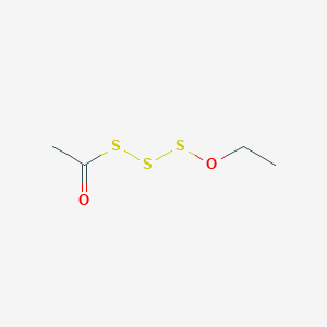 molecular formula C4H8O2S3 B1355559 1-(Ethoxytrisulfanyl)ethan-1-one CAS No. 61268-23-3