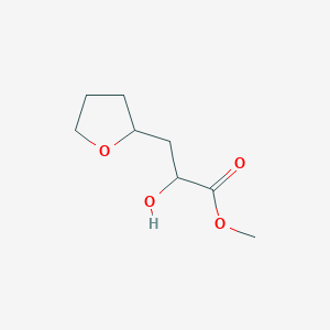 molecular formula C8H14O4 B13555618 (2R)-Methyl 2-hydroxy-3-(tetrahydrofuran-2-yl)propanoate 
