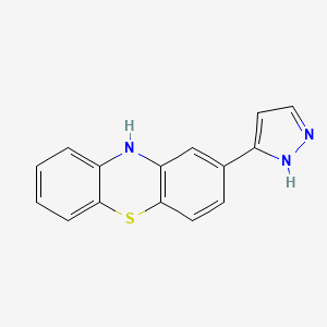 B1355564 2-(1H-pyrazol-3-yl)-10H-phenothiazine CAS No. 63285-55-2