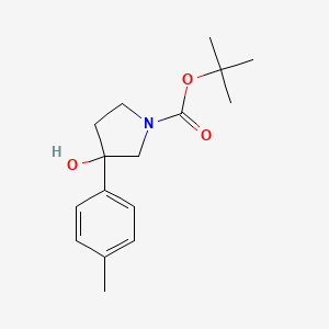 molecular formula C16H23NO3 B13555680 Tert-butyl 3-hydroxy-3-(4-methylphenyl)pyrrolidine-1-carboxylate 