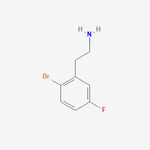 molecular formula C8H9BrFN B13555689 2-(2-Bromo-5-fluorophenyl)ethan-1-amine 