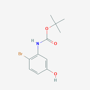 molecular formula C11H14BrNO3 B13555699 N-Boc-3-amino-4-bromophenol CAS No. 1263285-27-3