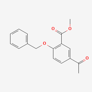 molecular formula C17H16O4 B1355575 Methyl 5-acetyl-2-(benzyloxy)benzoate CAS No. 27475-09-8