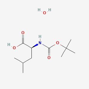 molecular formula C11H23NO5 B1355580 (S)-2-((tert-Butoxycarbonyl)amino)-4-methylpentanoic acid hydrate CAS No. 200936-87-4