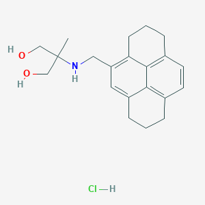 molecular formula C21H28ClNO2 B135559 1,3-Propanediol, 2-(((1,2,3,6,7,8-hexahydro-4-pyrenyl)methyl)amino)-2-methyl-, hydrochloride CAS No. 133550-87-5