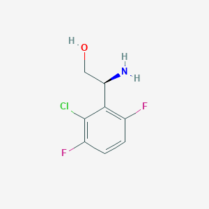 molecular formula C8H8ClF2NO B13556003 (s)-2-Amino-2-(2-chloro-3,6-difluorophenyl)ethan-1-ol 
