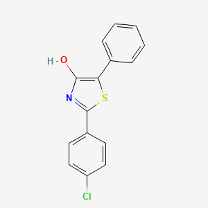 molecular formula C15H10ClNOS B1355601 2-(4-Chlorophenyl)-5-phenyl-1,3-thiazol-4-ol CAS No. 65752-50-3