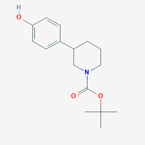 molecular formula C16H23NO3 B13556071 Tert-butyl 3-(4-hydroxyphenyl)piperidine-1-carboxylate 
