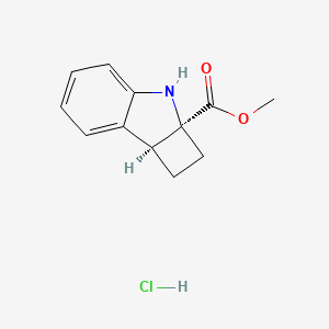 molecular formula C12H14ClNO2 B13556220 rac-methyl (2aR,7bR)-1H,2H,2aH,3H,7bH-cyclobuta[b]indole-2a-carboxylate hydrochloride 