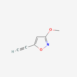 molecular formula C6H5NO2 B13556224 5-Ethynyl-3-methoxy-1,2-oxazole 