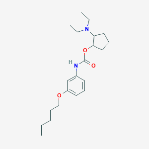 molecular formula C21H34N2O3 B135563 2-Diethylaminocyclopentyl 3-n-pentyloxyphenylcarbamate CAS No. 147951-44-8