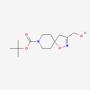 molecular formula C13H22N2O4 B13556355 Tert-butyl 3-(hydroxymethyl)-1-oxa-2,8-diazaspiro[4.5]dec-2-ene-8-carboxylate 