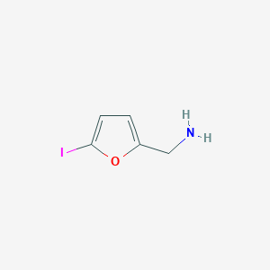molecular formula C5H6INO B13556417 (5-Iodofuran-2-yl)methanamine 
