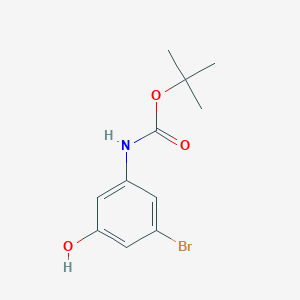 molecular formula C11H14BrNO3 B13556448 Tert-butyl n-(3-bromo-5-hydroxyphenyl)carbamate 