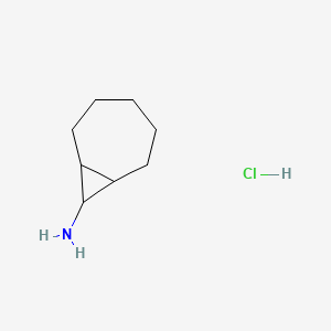 molecular formula C8H16ClN B13556514 Bicyclo[5.1.0]octan-8-amine hydrochloride 