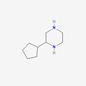 molecular formula C9H18N2 B13556569 2-Cyclopentylpiperazine 