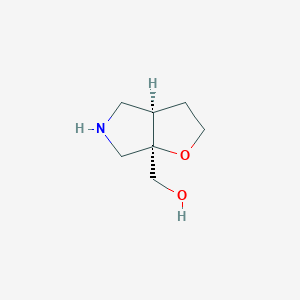molecular formula C7H13NO2 B13556712 Rel-((3aR,6aR)-hexahydro-6aH-furo[2,3-c]pyrrol-6a-yl)methanol 