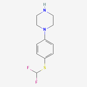 molecular formula C11H14F2N2S B13556812 1-(4-((Difluoromethyl)thio)phenyl)piperazine 