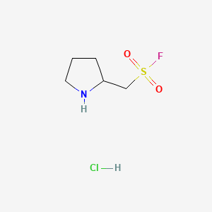 molecular formula C5H11ClFNO2S B13556855 (Pyrrolidin-2-yl)methanesulfonylfluoridehydrochloride CAS No. 2803863-78-5