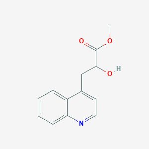 molecular formula C13H13NO3 B13556883 Methyl 2-hydroxy-3-(quinolin-4-yl)propanoate 