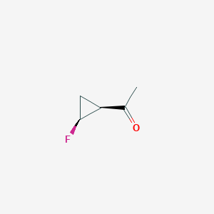 molecular formula C5H7FO B13556886 rac-1-[(1R,2R)-2-fluorocyclopropyl]ethan-1-one, cis 