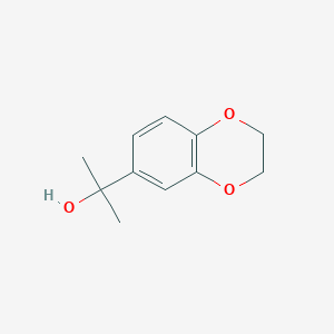 molecular formula C11H14O3 B13556908 2-(2,3-Dihydrobenzo[b][1,4]dioxin-6-yl)propan-2-ol 