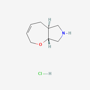 molecular formula C8H14ClNO B13556949 rac-(5aR,8aS)-2H,5H,5aH,6H,7H,8H,8aH-oxepino[2,3-c]pyrrolehydrochloride 