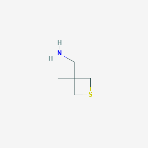 molecular formula C5H11NS B13557047 (3-Methylthietan-3-yl)methanamine 