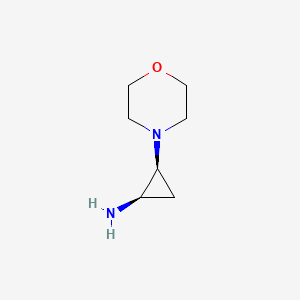 molecular formula C7H14N2O B13557059 (1R,2S)-2-Morpholinocyclopropan-1-amine 