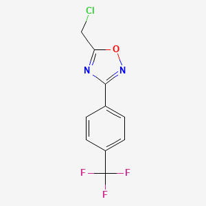 molecular formula C10H6ClF3N2O B1355710 5-(Chloromethyl)-3-(4-(trifluoromethyl)phenyl)-1,2,4-oxadiazole CAS No. 435303-34-7