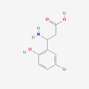 molecular formula C9H10BrNO3 B13557211 I(2)-Amino-5-bromo-2-hydroxybenzenepropanoic acid CAS No. 32906-30-2