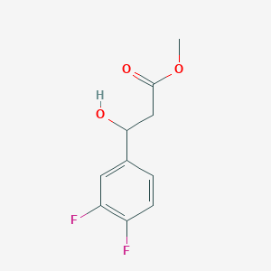 molecular formula C10H10F2O3 B13557219 Methyl 3-(3,4-difluorophenyl)-3-hydroxypropanoate 