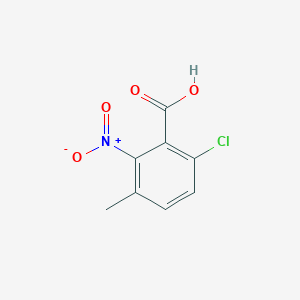 molecular formula C8H6ClNO4 B13557225 6-Chloro-3-methyl-2-nitrobenzoicacid 