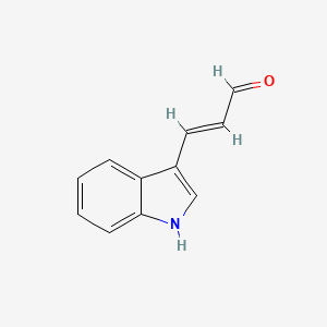 molecular formula C11H9NO B13557286 3-(1H-indol-3-yl)prop-2-enal 