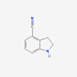 molecular formula C9H8N2 B1355741 Indoline-4-carbonitrile CAS No. 885278-80-8